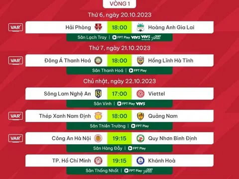 Vòng 1 V.League 2023-2024: Đổi lịch thi đấu, chờ VAR di động