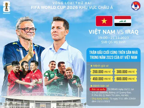 Vòng loại thứ hai World Cup 2026 khu vực châu Á > Việt Nam - Iraq (19 giờ ngày 21/11): Ông Troussier tiếp tục tin dùng cầu thủ trẻ