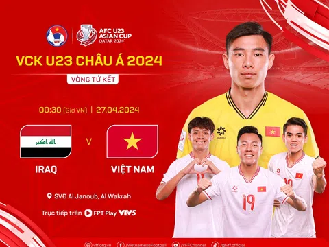 U23 Việt Nam - U23 Iraq (0 giờ 30 ngày 27/4, sân Al Janoub): Trước ngưỡng cửa Olympic