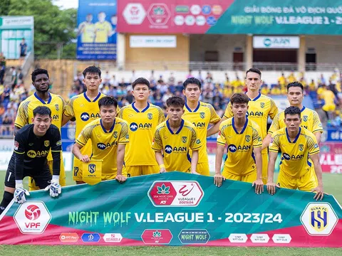 V.League 2023-2024: Sông Lam Nghệ An khó tránh suất play-off