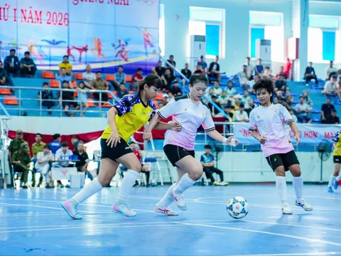 Hấp dẫn môn Futsal Đại hội Thể dục thể thao tỉnh Quảng Ngãi lần thứ I