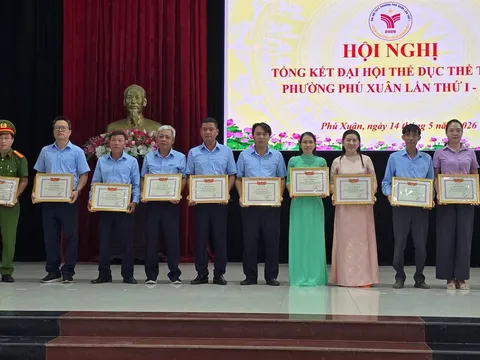 Phường Phú Xuân dẫn đầu Bảng tổng sắp huy chương Đại hội Thể dục thể thao thành phố Huế