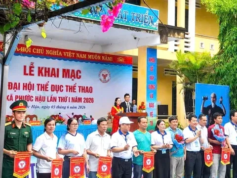 Khai mạc Đại hội Thể dục thể thao xã Phước Hậu lần thứ I năm 2026