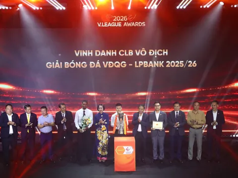 V.League Awards 2026: Công an Hà Nội thâu tóm các danh hiệu