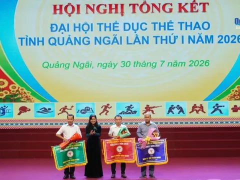 Hơn 1.400 vận động viên giành huy chương tại Đại hội Thể dục thể thao tỉnh Quảng Ngãi lần thứ I năm 2026