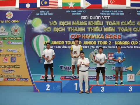 Bế mạc giải Quần vợt VTF Junior Tour 1 - Hanaka Cup 2022