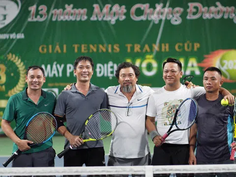 Giải Tennis tranh “Cúp - Máy phát điện Võ Gia” có tổng giải thưởng 3.600 USD