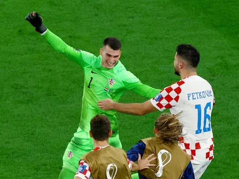 Lá chắn thép Dominik Livakovic đi vào lịch sử của Croatia