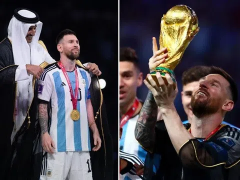 Áo choàng của Messi mặc khi nâng cúp được hỏi mua với giá 1 triệu USD