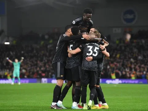 Brighton - Arsenal > 2-4: "Pháo thủ" bỏ xa "Man xanh" trên Bảng xếp hạng