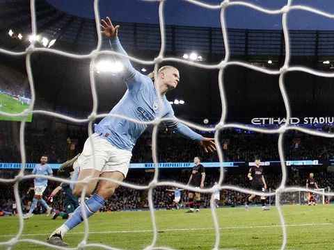 Man City - Burnley > 6-0: Haaland lập hat-trick, Man Xanh lại dội mưa bàn thắng