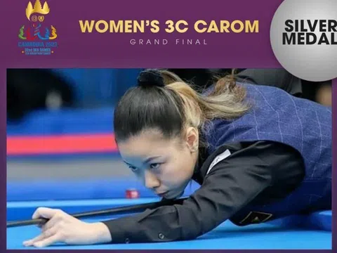 Nguyễn Hoàng Yến Nhi giành huy chương bạc Billiards Carom 3 băng nữ