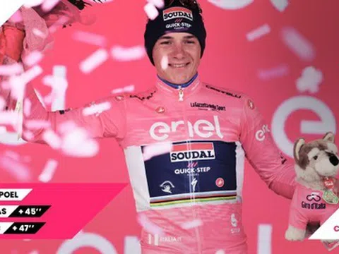 Vừa giành được Áo hồng tổng sắp, Remco Evenepoel tuyên bố chia tay Giro d'Italia
