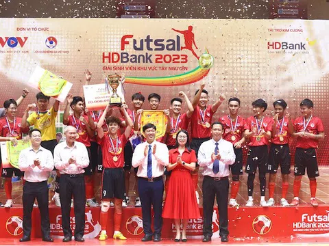 Giải Futsal Sinh viên Tây Nguyên 2023: Đại học Đà Lạt giành Cúp vô địch