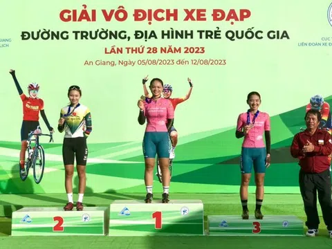 Giải Xe đạp đường trường trẻ vô địch quốc gia 2023: Đồng Tháp đứng đầu toàn đoàn