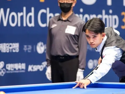 Chiêm Hồng Thái dừng chân ở vòng 16 giải Billiards World Cup Seoul 2023