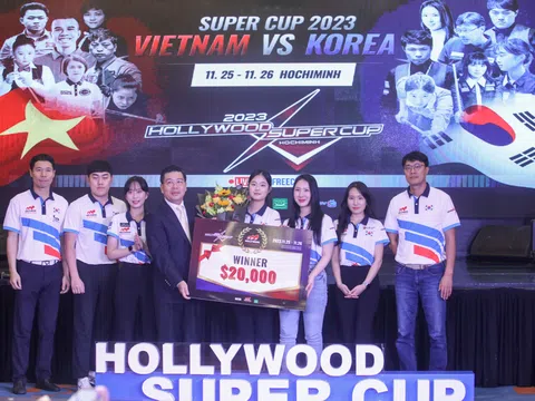 Giao đấu Billiards Hollywood Super Cup 2023: Hàn Quốc thắng xứng đáng