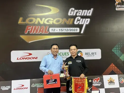 Lê Thành Tiến vô địch giải Billiards toàn sao Longoni Grand Final Cup 2023