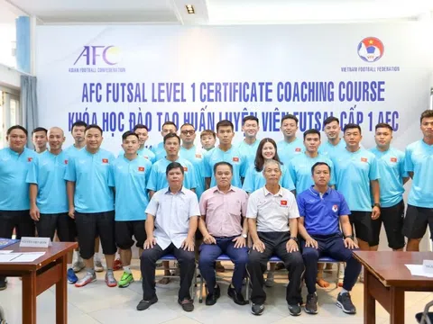 20 học viên tham dự khóa đào tạo huấn luyện viên futsal cấp 1 AFC 2024