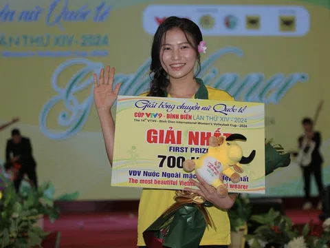 Vận động viên Lữ Thị Phương đoạt miss áo dài Cúp VTV9 - Bình Điền 2024