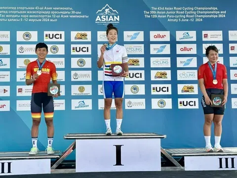 Nguyễn Thị Thật giành huy chương bạc giải Xe đạp vô địch châu Á 2024