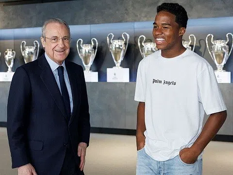Endrick khoác áo số 16 ở Real Madrid