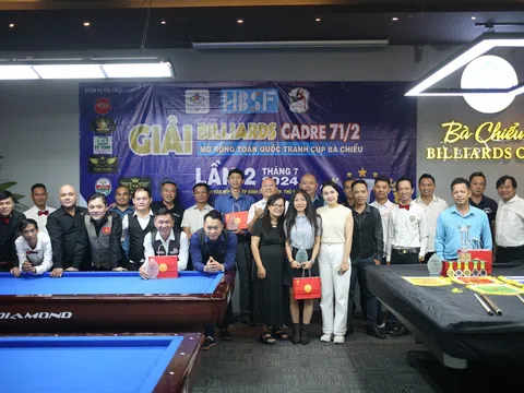 “Mưa thưởng nóng” tại giải Billiards Cadre 71/2 Series A mở rộng toàn quốc tranh Cúp Bà Chiểu lần thứ hai năm 2024