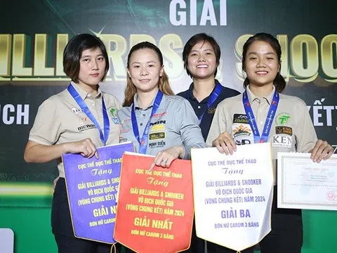 Khởi tranh giải Billiards Carom 3 băng nữ HBSF năm 2024