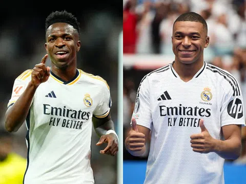 Vinicius háo hức đá cặp với Mbappe trên hàng công của Real Madrid