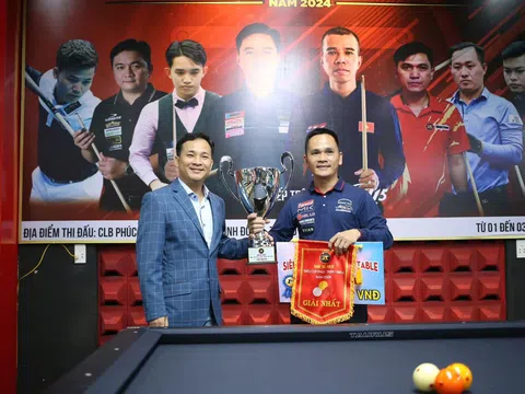 Trần Đức Minh vô địch giải Billiards Carom 3 băng HBSF - Siêu Cúp Phúc Thịnh 2024