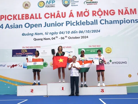 Giải Pickleball trẻ châu Á mở rộng năm 2024: Sophia Phương Anh giành 2 huy chương vàng