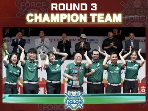 Mã Minh Cẩm vô địch Round 3 giải Billiards PBA Team League 2024 cùng Green Force