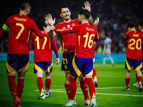 Đội tuyển Tây Ban Nha thắng đậm để vào tứ kết UEFA Nations League 2024-2025