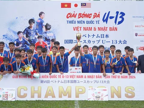 Bình Dương vô địch giải Bóng đá Thiếu niên quốc tế U13 Việt Nam - Nhật Bản 2024