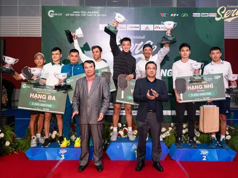 Giải Pickleball Lâm Đồng mở rộng 2024: Bộ đôi Trương Vinh Hiển/Đỗ Minh Quân lên ngôi vô địch