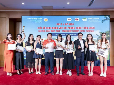 Bế mạc Giải vô địch Quần vợt nữ phong trào toàn quốc lần thứ nhất năm 2025 - tranh Cúp Victory Hotel VungTau