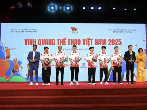 Thể thao điện tử lần đầu tiên được vinh danh tại Chương trình “Vinh quang Thể thao Việt Nam 2025”