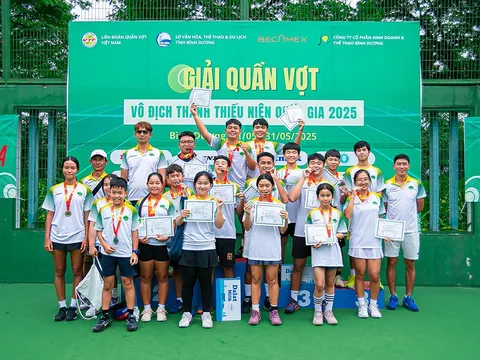 Giải Quần vợt vô địch Thanh thiếu niên quốc gia 2025 khép lại đầy cảm hứng