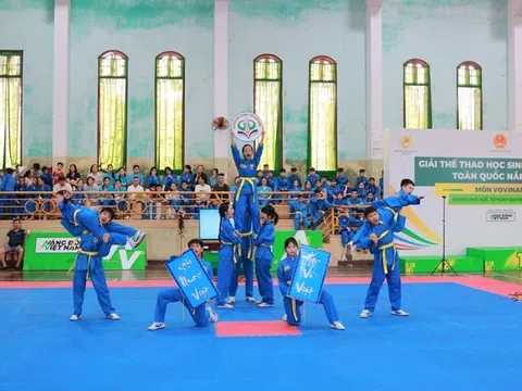 Võ nhạc Vovinam gây ấn tượng mạnh tại Giải Thể thao Học sinh toàn quốc 2025