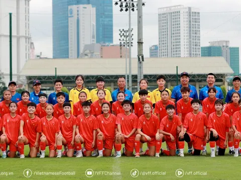 Đội tuyển U16 nữ Việt Nam chuẩn bị cho Giải Bóng đá vô địch U16 nữ Đông Nam Á 2025