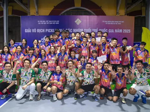 Giải vô địch Pickleball các nhóm tuổi trẻ quốc gia 2025: Câu lạc bộ Công an nhân dân trẻ xếp thứ nhất