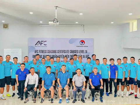 Đào tạo huấn luyện viên thể lực 1A - AFC: Bước tiến mới cho bóng đá Việt Nam