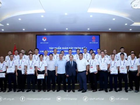Bế mạc chương trình tập huấn Giám sát trận đấu các giải bóng đá chuyên nghiệp quốc gia mùa giải 2025-2026