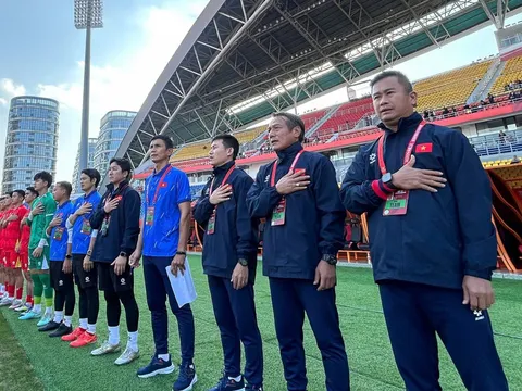 Huấn luyện viên Đinh Hồng Vinh đánh giá cao tinh thần thi đấu của U22 Việt Nam