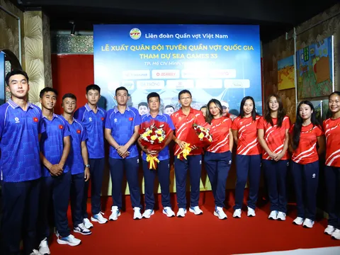 Đội tuyển quần vợt Việt Nam xuất quân tham dự SEA Games 33