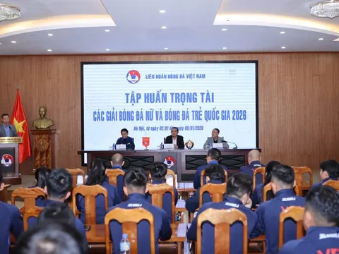 Bế mạc khóa tập huấn trọng tài các Giải Bóng đá nữ và trẻ quốc gia 2026