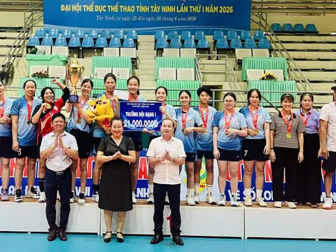 Thống trị tuyệt đối, Cụm 5 lập cú đúp vô địch môn bóng chuyền Đại hội Thể dục thể thao tỉnh Tây Ninh 2026