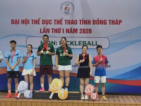Đại hội Thể dục thể thao tỉnh Đồng Tháp lần I - 2026: Cụm 3 Cao Lãnh và Cụm 14 Sa Đéc thống trị môn Pickleball