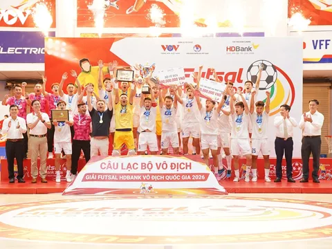 Giải Futsal vô địch quốc gia 2026: Thái Sơn Bắc lần đầu đăng quang sau 16 năm chờ đợi