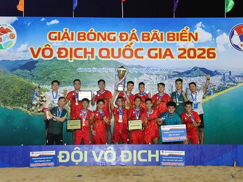 Đà Nẵng chính thức đăng quang Giải Bóng đá Bãi biển vô địch quốc gia 2026